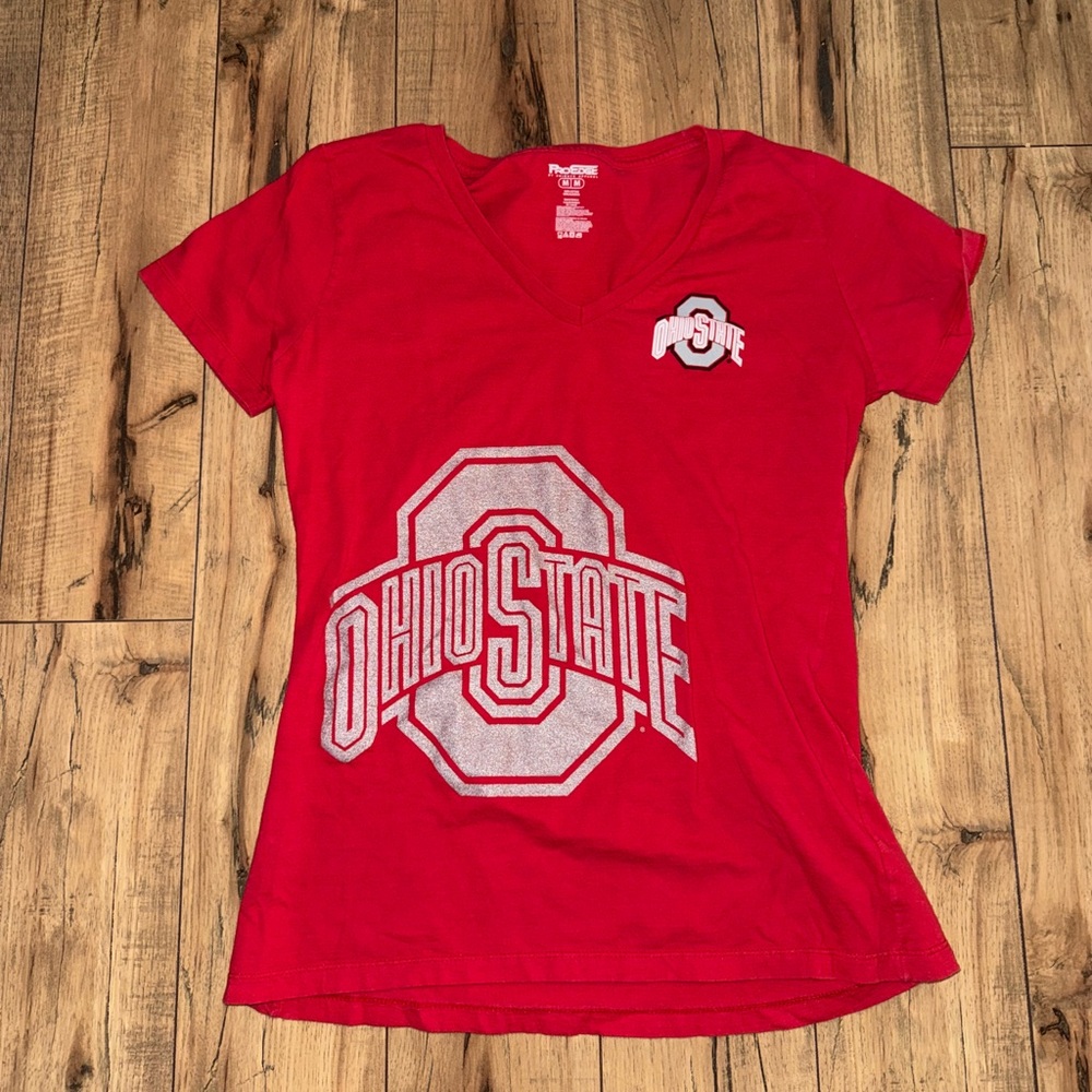 Ohio State Red V-Neck T-Shirt 91